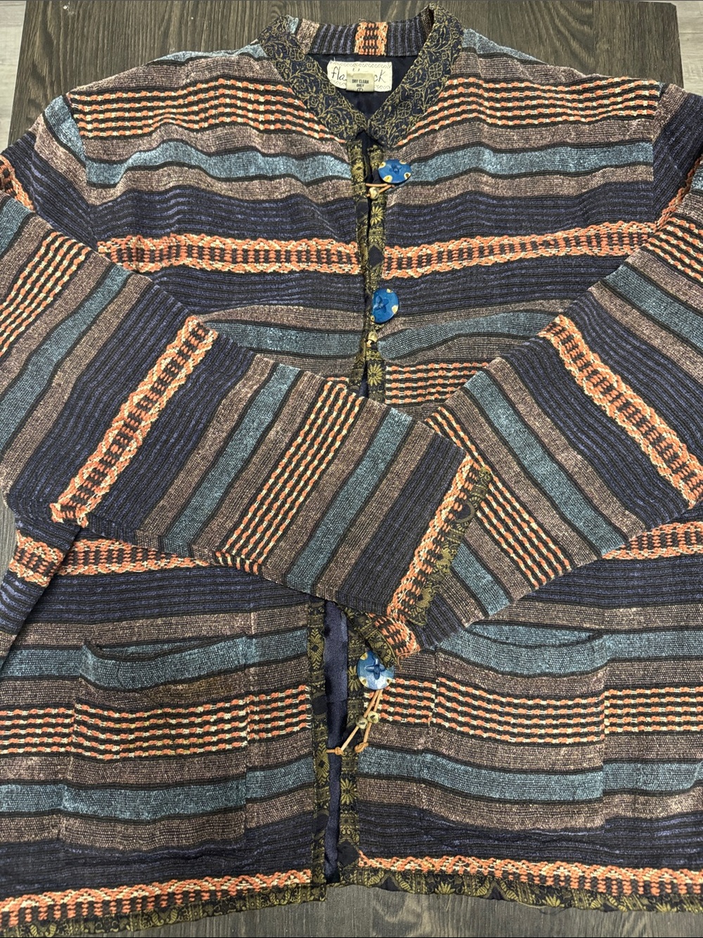 Striped Button-Front jacket